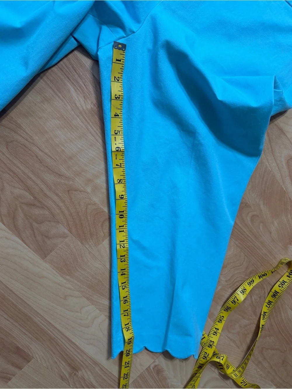 Talbots Chatham Crop pants with scalloped edges. Tiffany Blue size 16P NEW